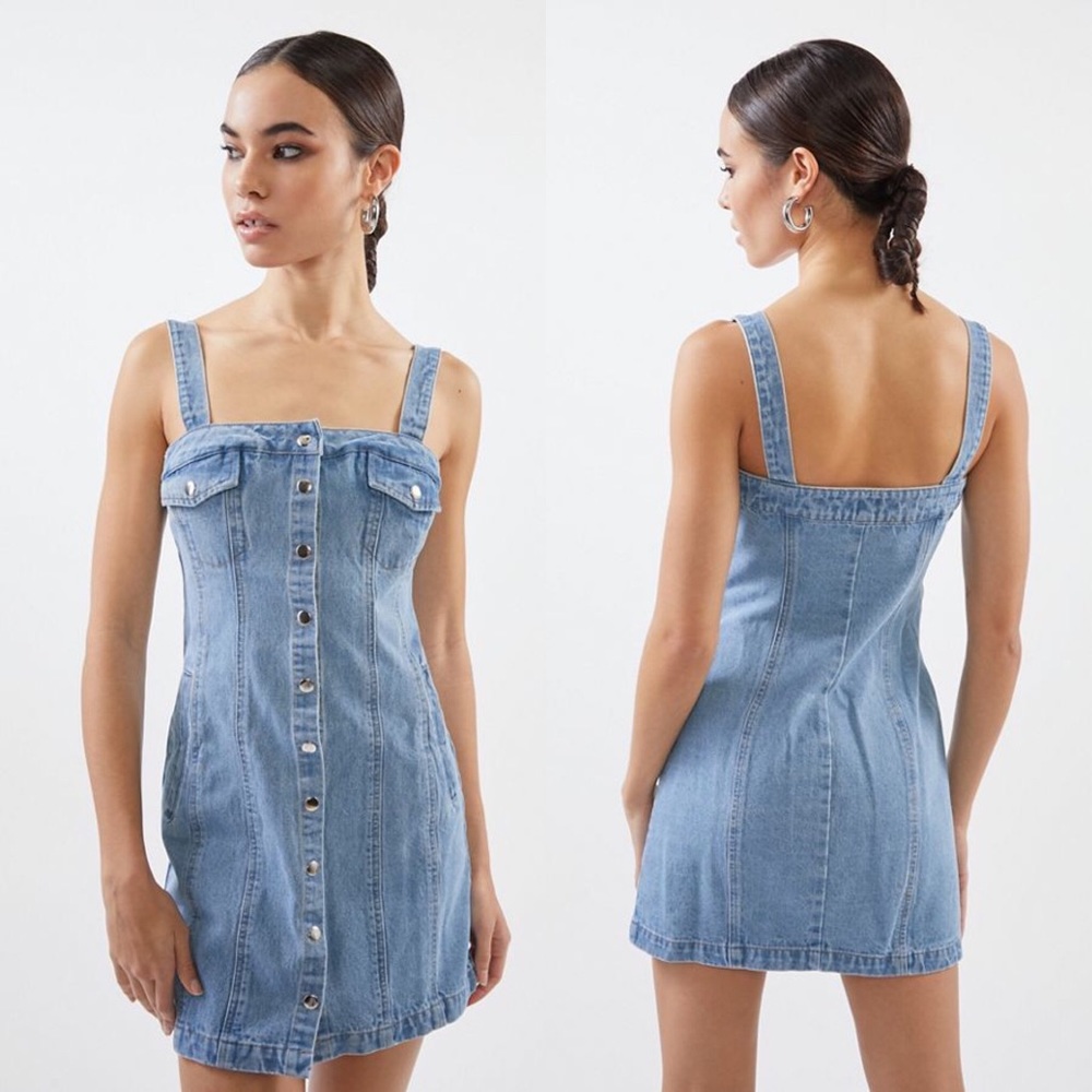 BNWT UO Flavia Denim Mini Dress XS